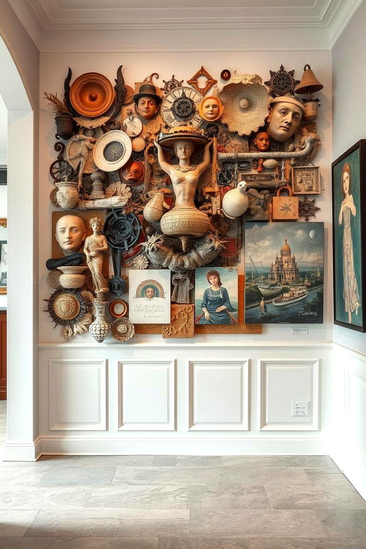 Mixed Media Masterpiece - 22 Entryway Wall Ideas