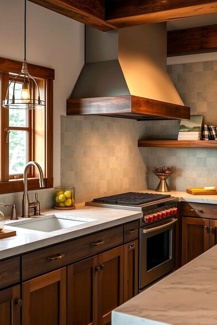 Mixed Metal Accents - 22 Mountain House Kitchen Ideas