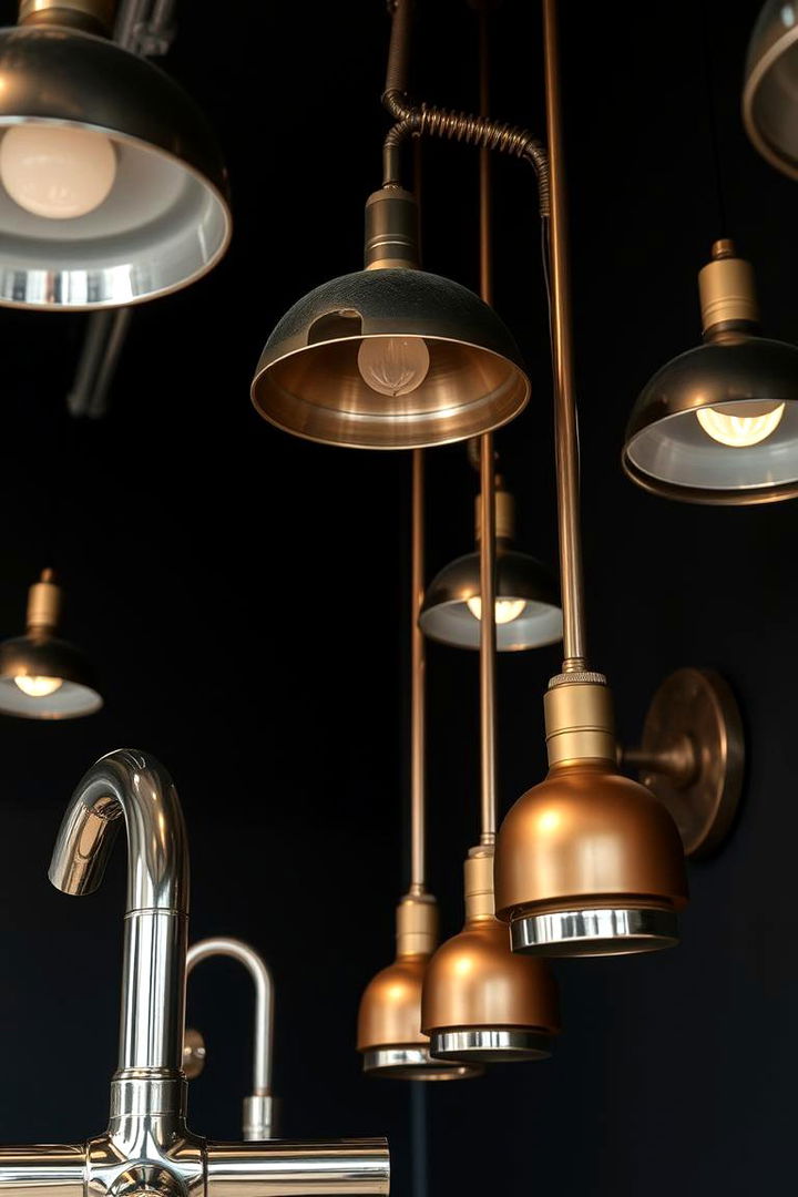 Mixed Metal Accents - 22 Black Living Room Ideas
