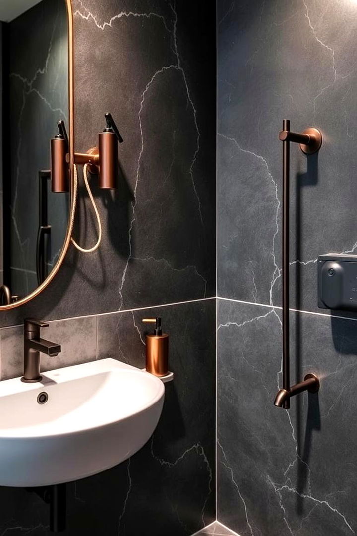 Mixed Metal Finishes - 22 Boho Bathroom Ideas