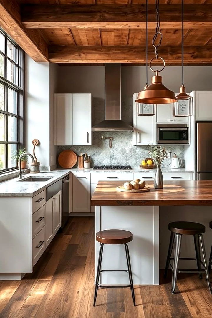 Mixed Metals Aesthetics - 22 Rustic Kitchen Ideas