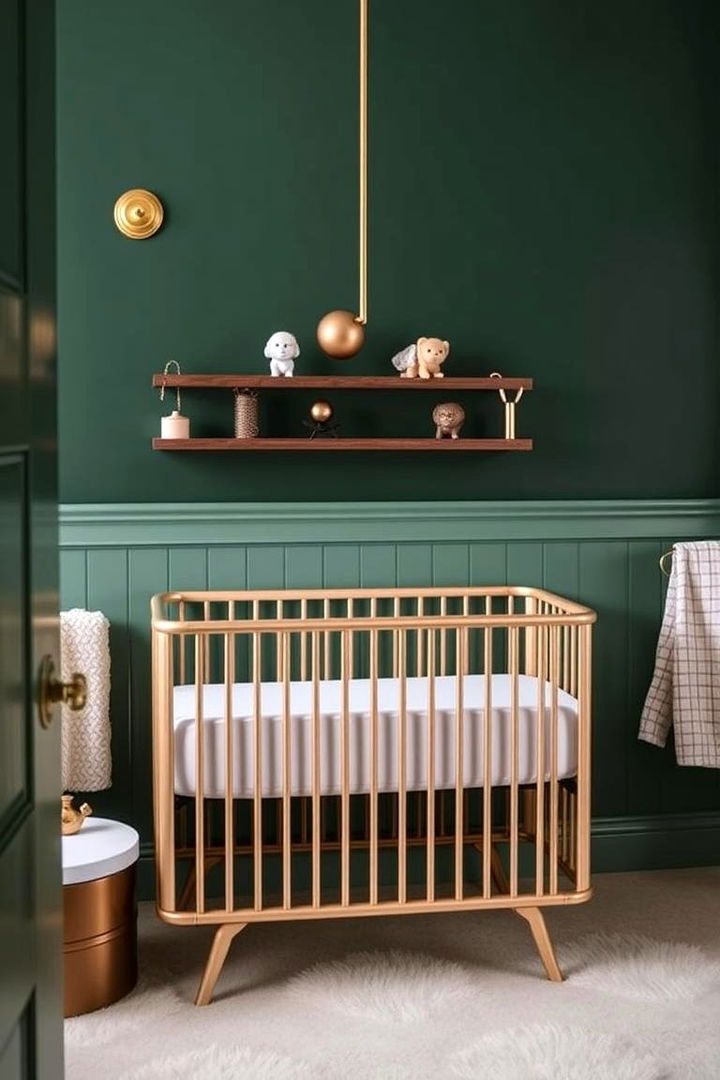 Mixed Metals Decor - 22 Dark Green Nursery Ideas