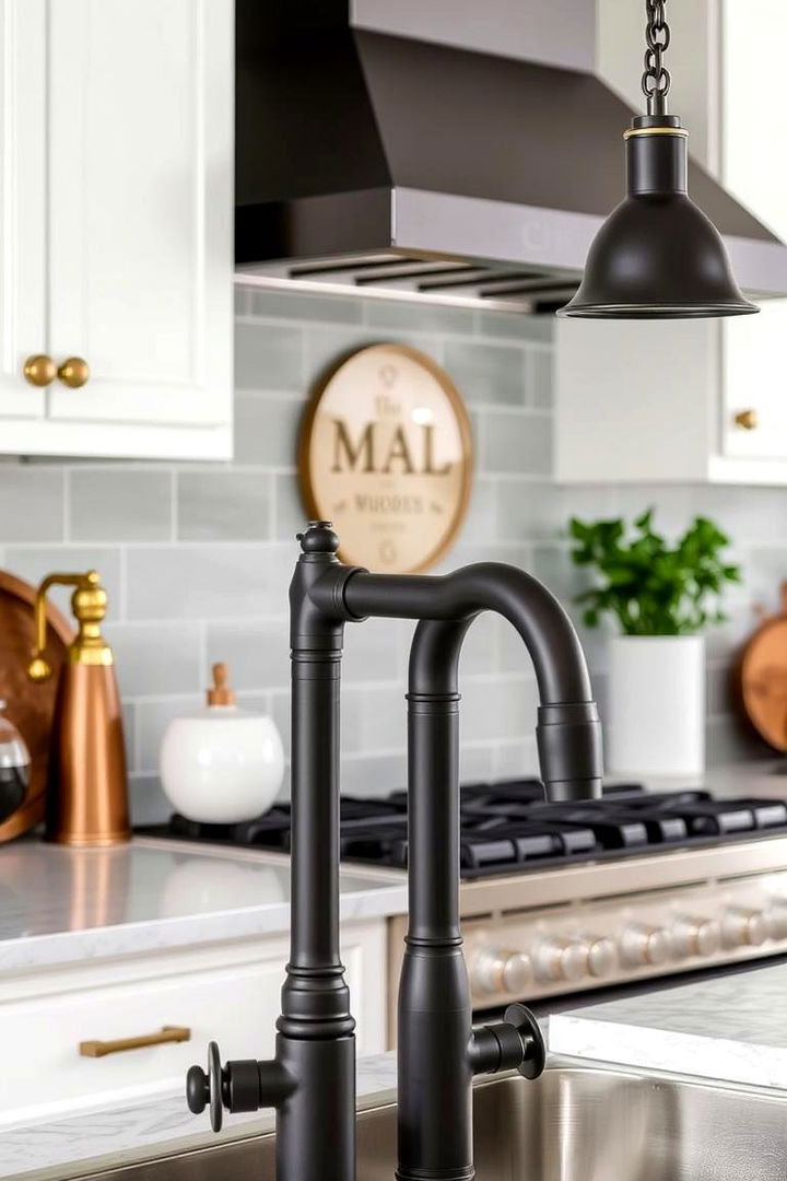 Mixed Metals Detail - 22 Farmhouse Kitchen Ideas