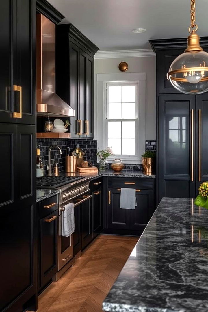 Mixed Metals Harmony - 22 black and copper kitchen ideas