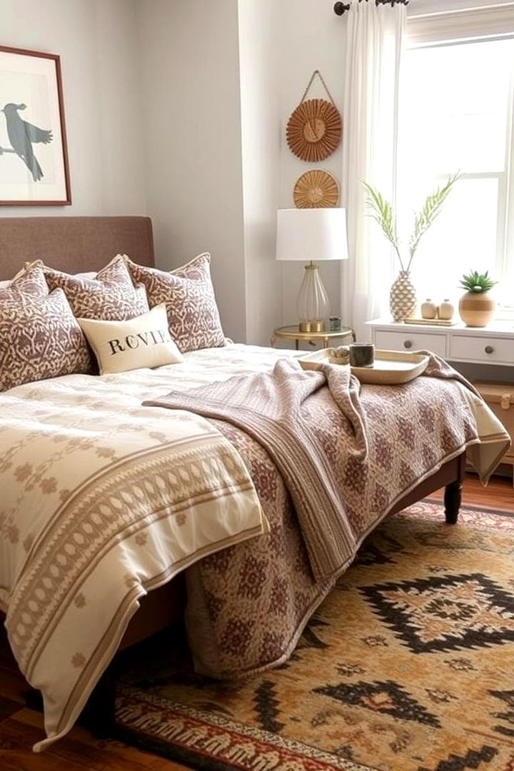 Mixed Patterns and Textures - 22 Guest Bedroom Ideas