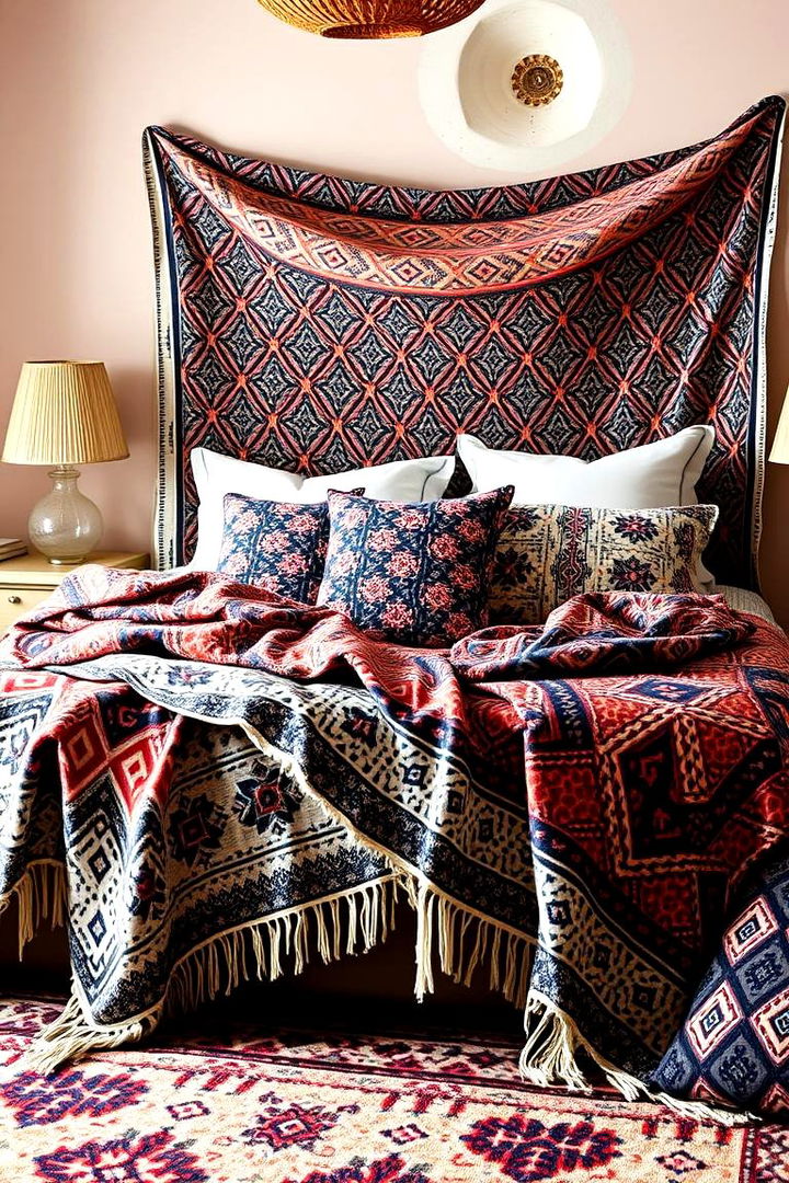 Mixed Patterns and Textures - 22 Moroccan Themed Bedroom Ideas