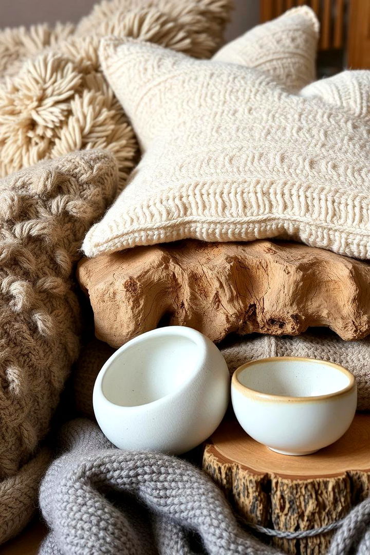 Mixed Textural Layering - 22 Bohemian Desert Decor Ideas