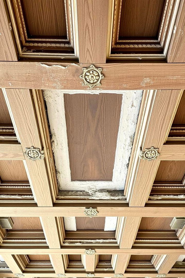 Mixed Textural Layers - 22 Coffered Ceiling Ideas