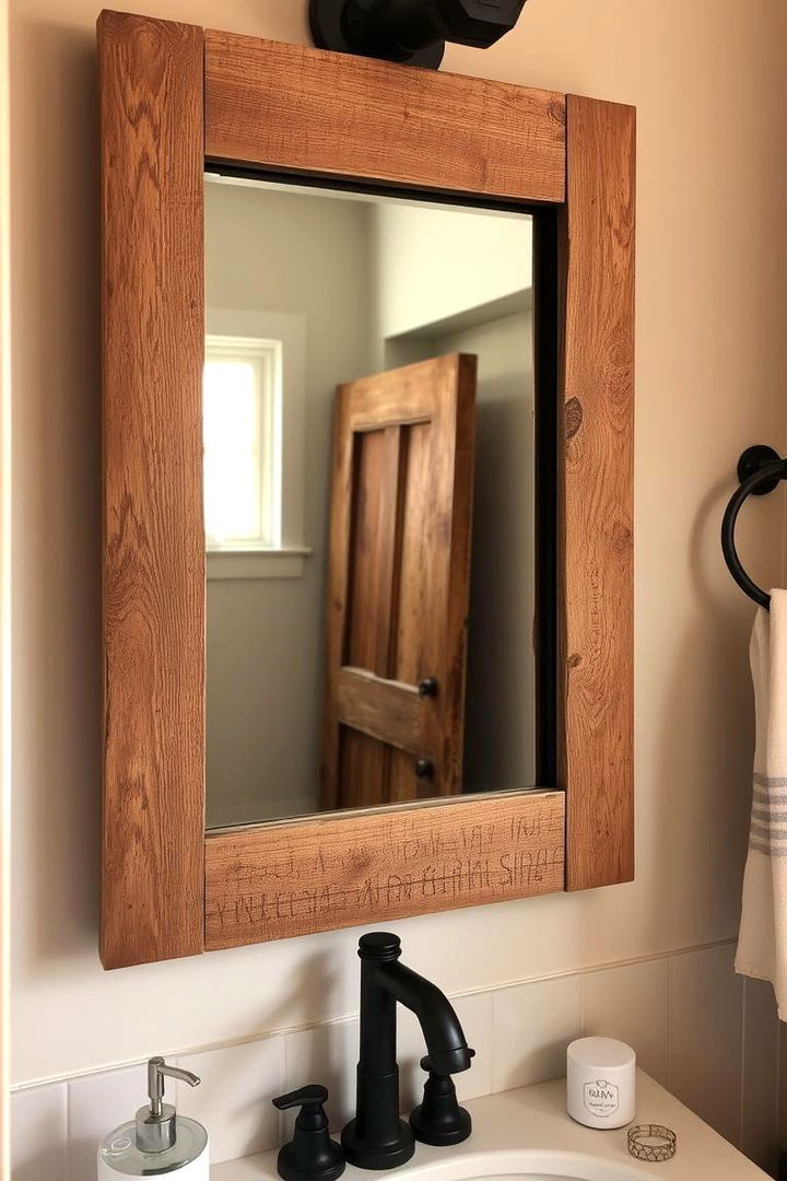 Mixed Texture Essentials - 22 Farmhouse Bathroom Mirrors Ideas