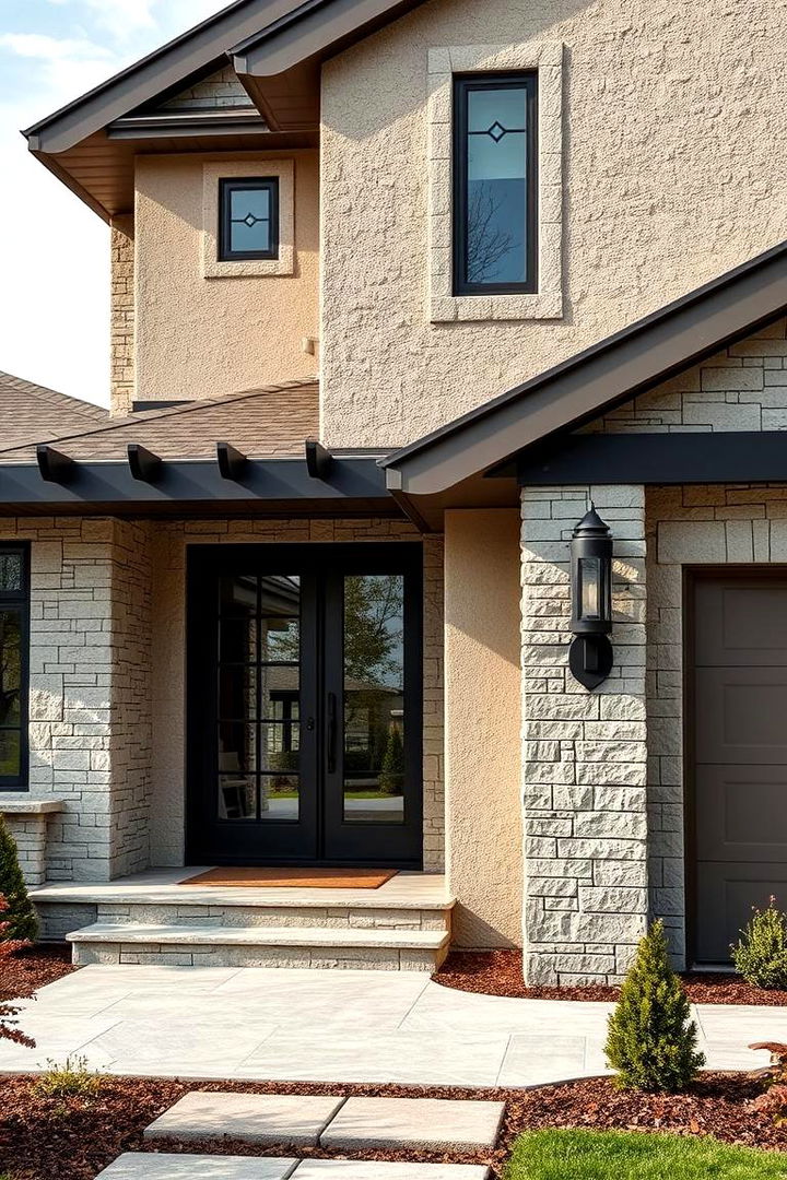 Mixed Texture Finishes - 22 Curb Appeal Inspiration for Ranch Homes