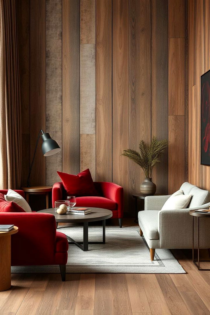 Mixed Texture Harmony - 22 Burgundy Bedroom Ideas