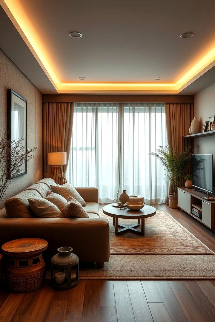 Mixed Textures and Layers - 22 Korean Living Room Ideas