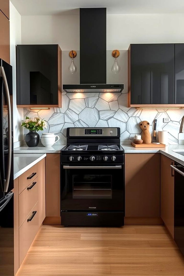 Mixing Black Appliances with Warm Beige Accents - 22 black and beige kitchen ideas