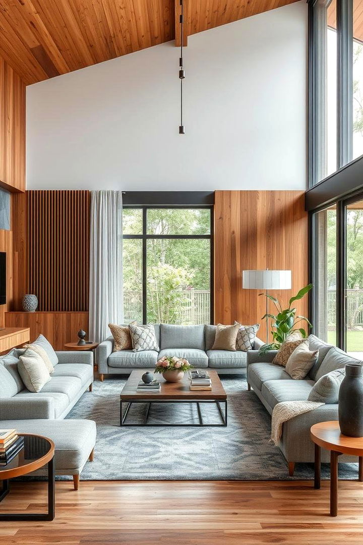 Mixing Diverse Materials - 22 Organic Modern Living Room Design Ideas