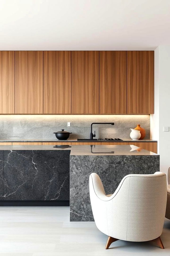 Mixing Hard and Soft Finishes - 22 Transitional Kitchen Ideas