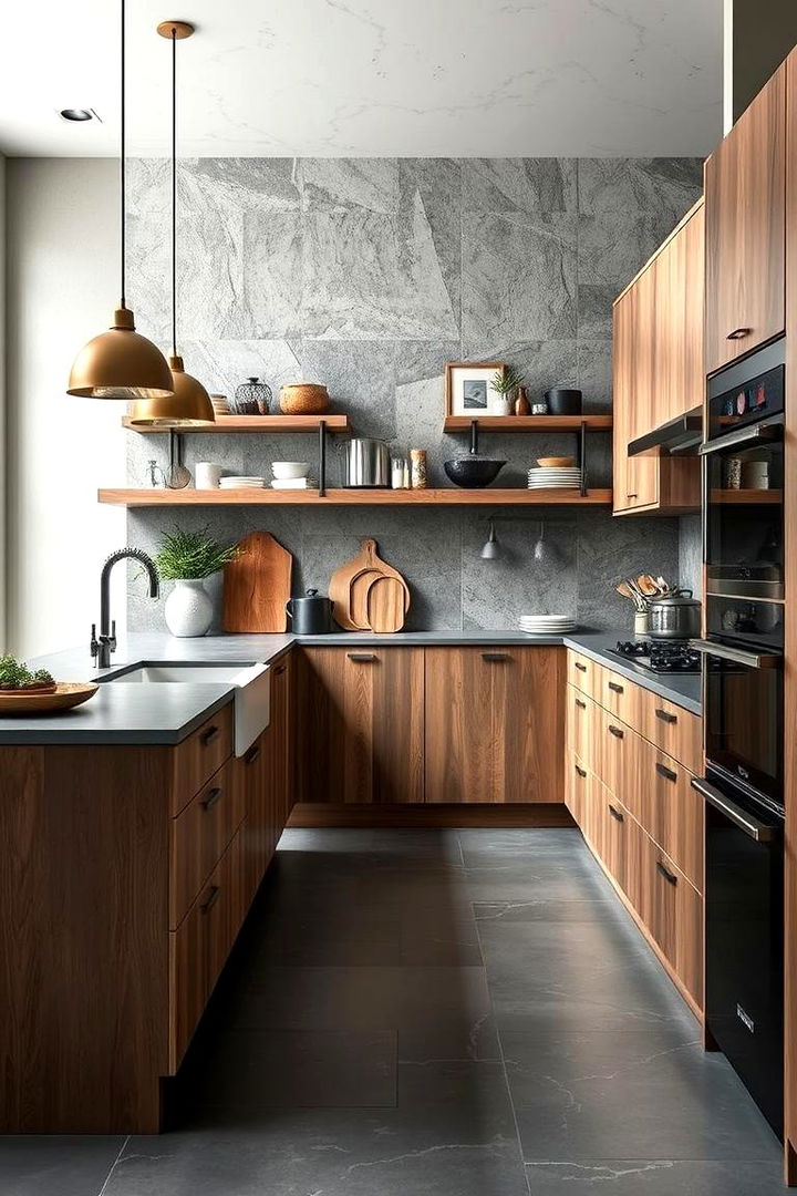 Mixing Materials Seamlessly - 22 Kitchens With Grey Floors