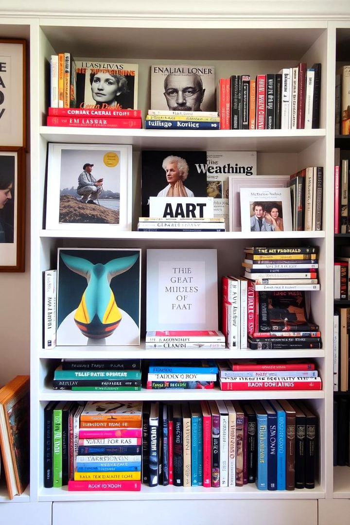 Mixing Media Formats - 22 Bookshelf Organization Ideas