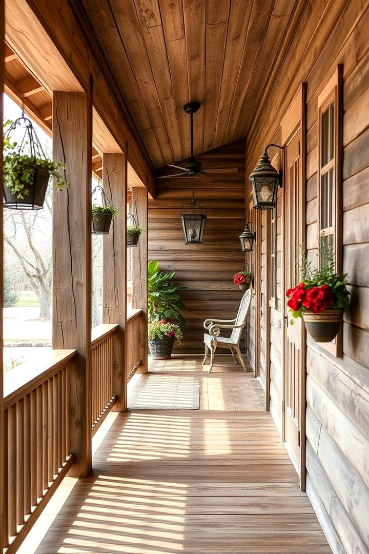 Mixing Textures with Weathered Wood - 22 Small Cape Cod Front Porch Ideas