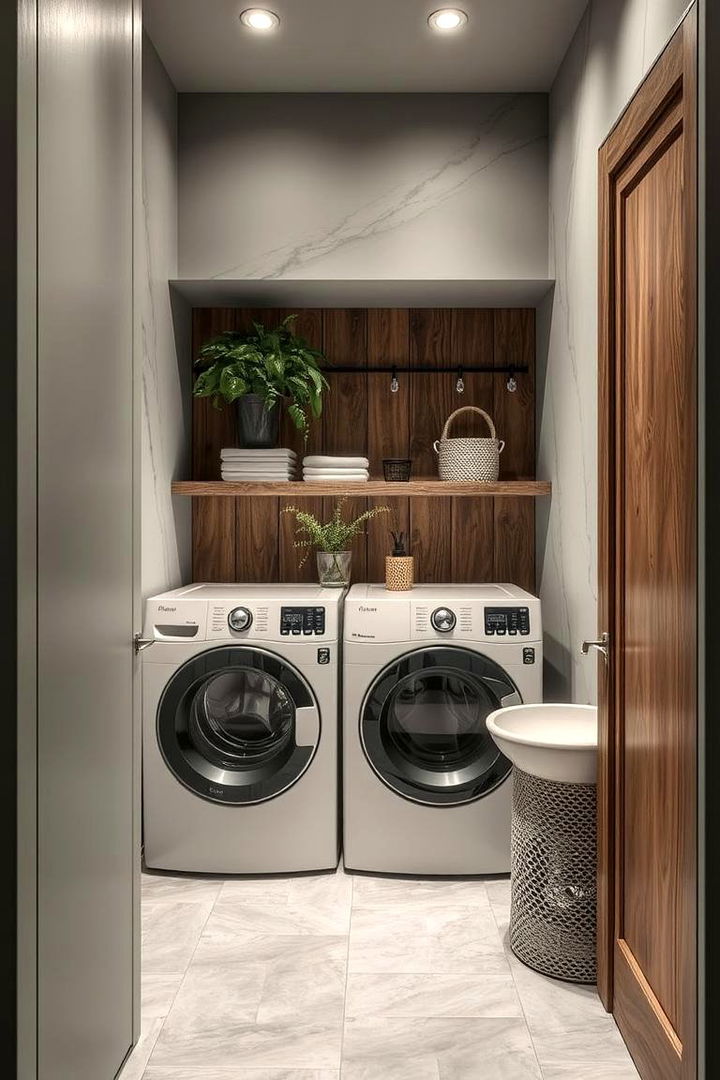 Mixing Textures - 22 Sage Green Laundry Room Ideas