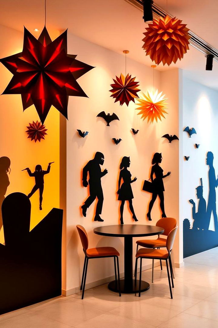 Mob Silhouette Decorations - 22 Minecraft Themed Bedroom Ideas