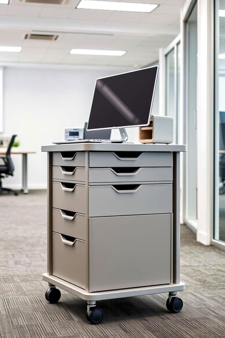 Mobile Workspace Carts - 22 Desk Organization Ideas