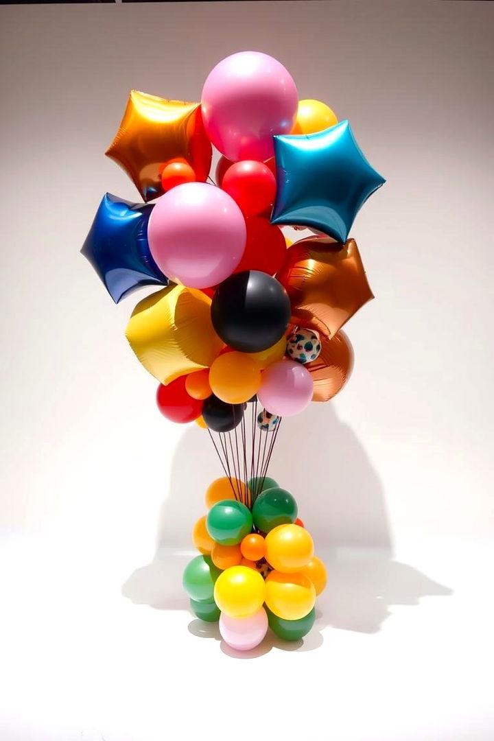 Modern Abstract Balloon Centerpiece - 22 Balloon Centerpiece Ideas