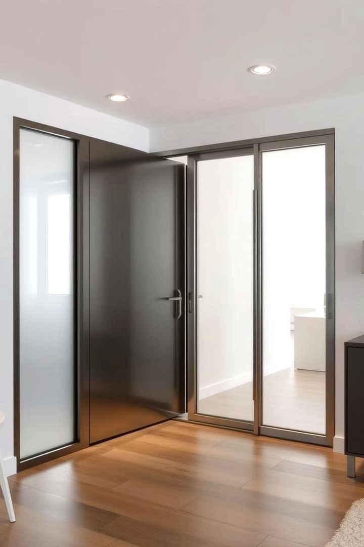 Modern Aluminum Doors for Sleek Aesthetics - 22 Home Office Door Ideas