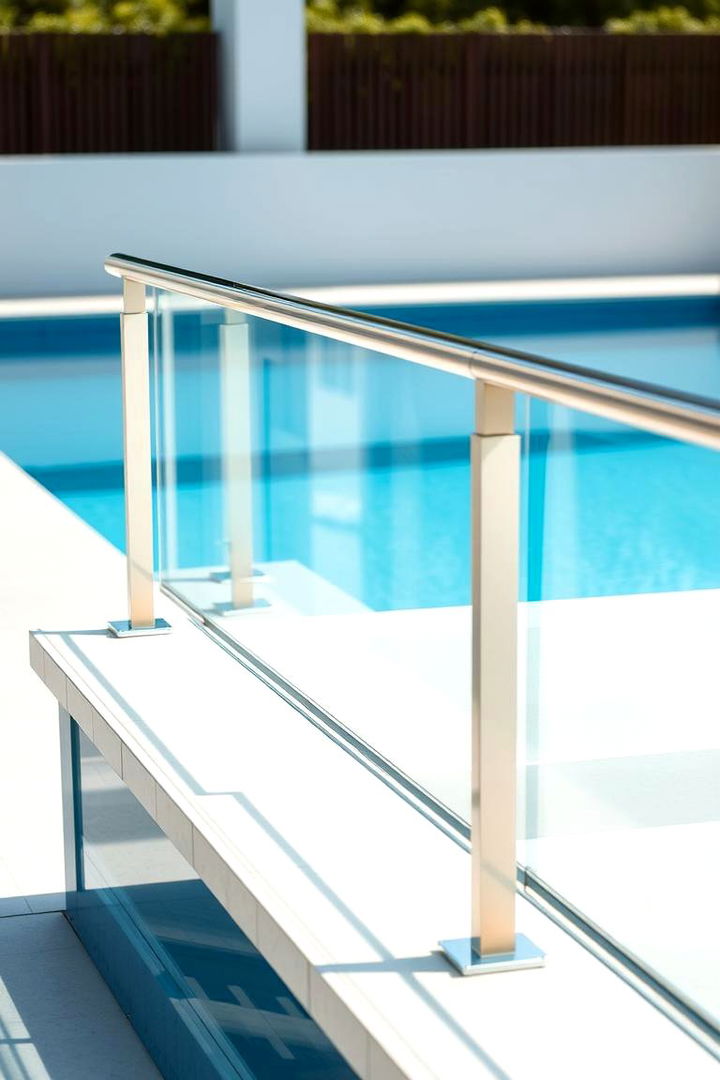 Modern Aluminum Framing - 22 Pool Deck Railing Ideas