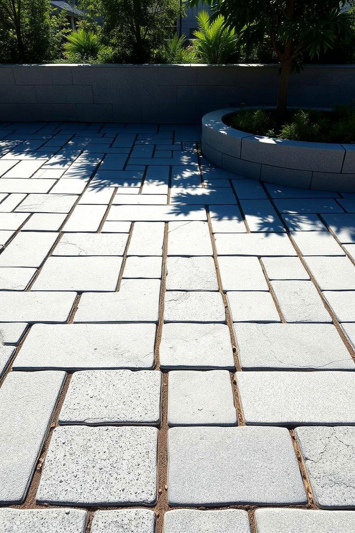 Modern Art Inspired Arrangement - 22 Grey Paver Walkway Ideas