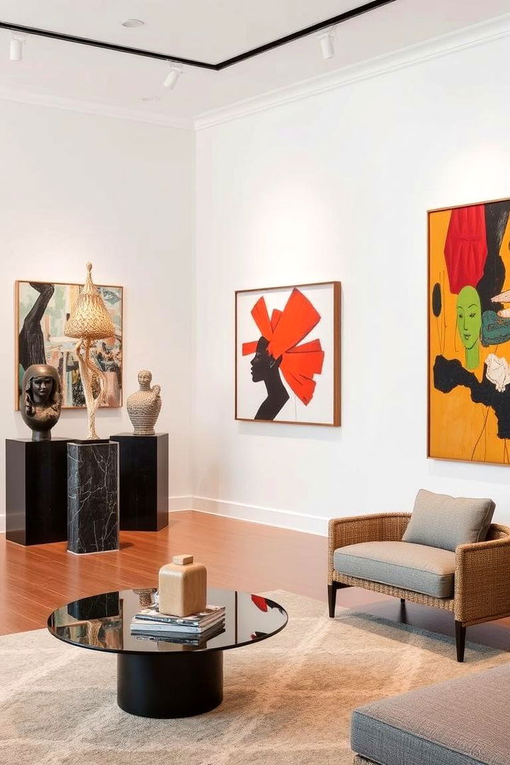 Modern Art Installations - 22 Glam Living Room Ideas