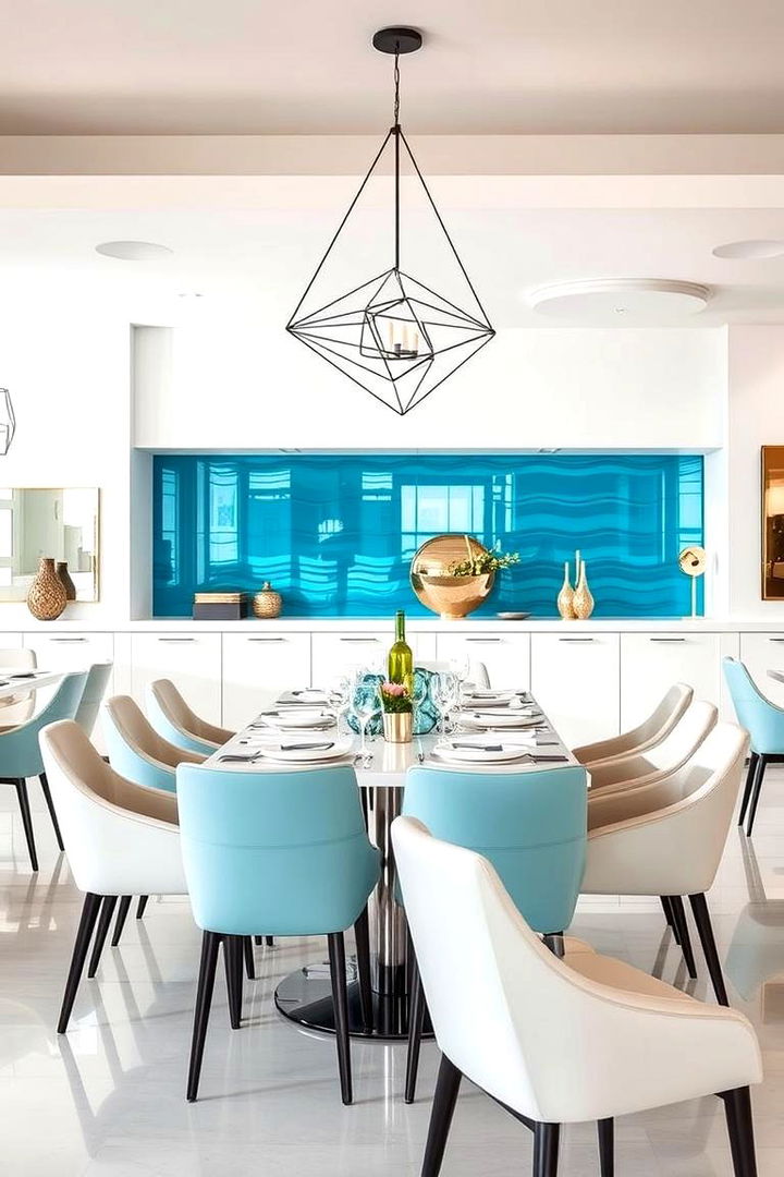 Modern Azure Inspirations - 22 Blue Dining Room Ideas