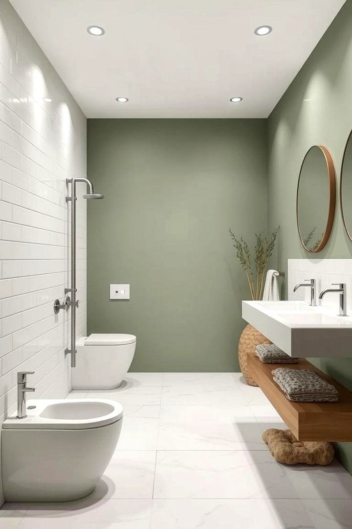Modern Bathrooms with a Sage Touch - 22 Sage Green Paint Color Ideas