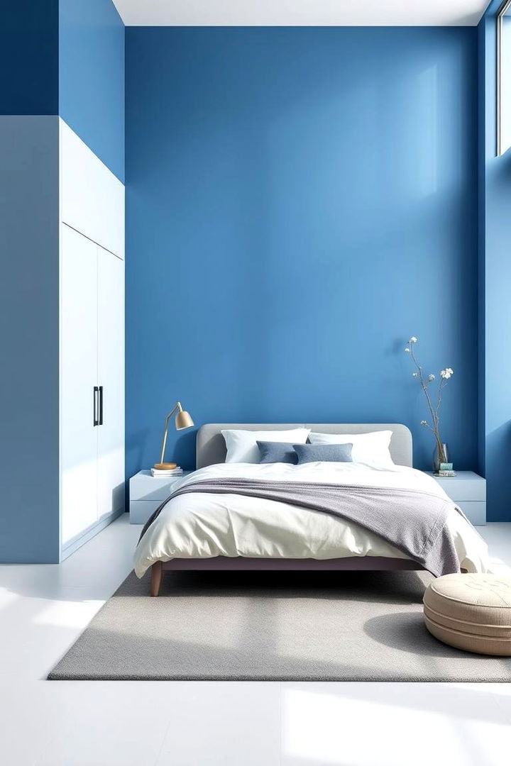 Modern Blue Minimalism - 22 Blue and Purple Bedroom Ideas