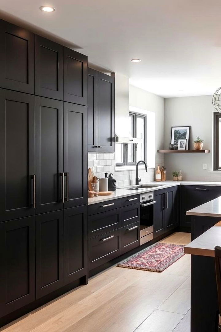 Modern Charcoal Accents - 22 Kitchen Cabinet Color Ideas