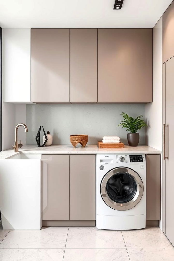 Modern Chic Countertops - 22 Laundry Room Countertop Ideas