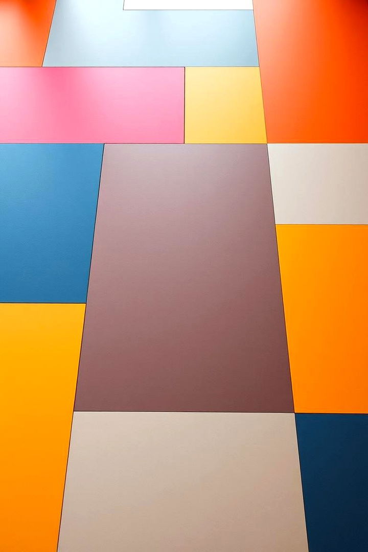 Modern Color Blocking - 22 Painted Floor Ideas