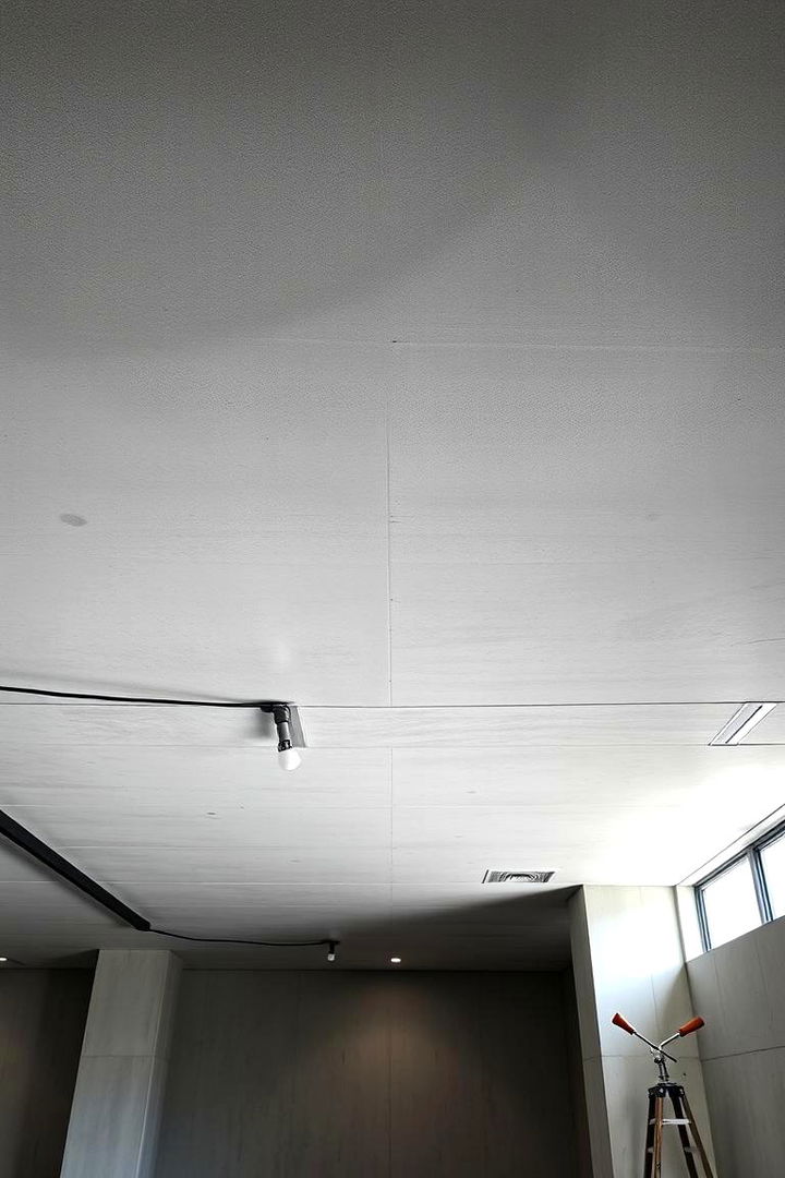 Modern Concrete Finish - 22 Exposed Basement Ceiling Ideas