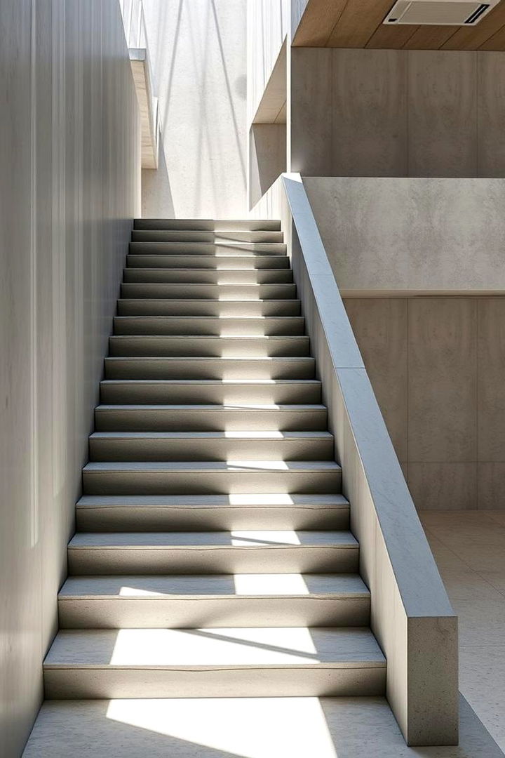 Modern Concrete Steps - 22 Front Step Ideas