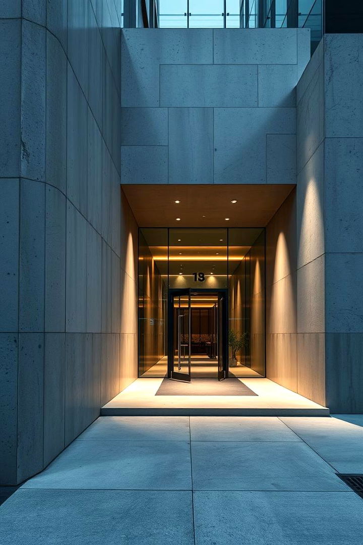 Modern Concrete and Glass Facade - 22 driveway entrance ideas