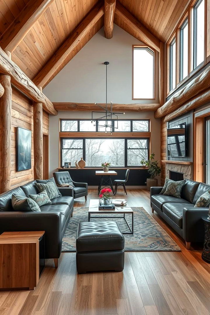 Modern Country Fusion - 22 Log Cabin Interior Design Ideas