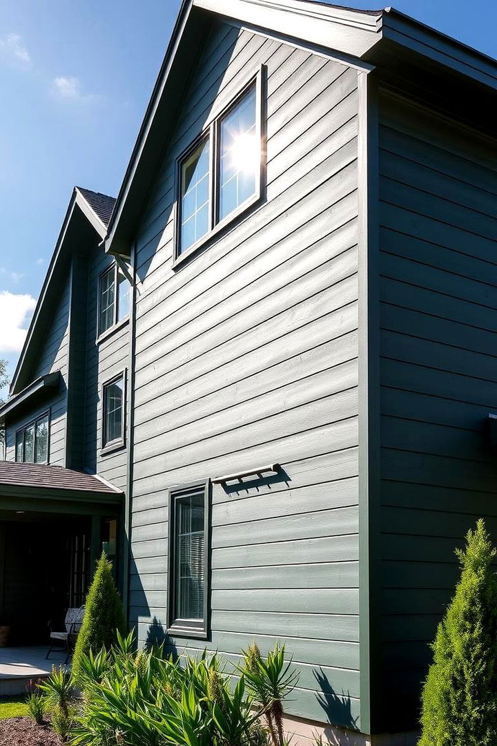 Modern Dark Green Siding - 22 Dark Green Exterior Ideas