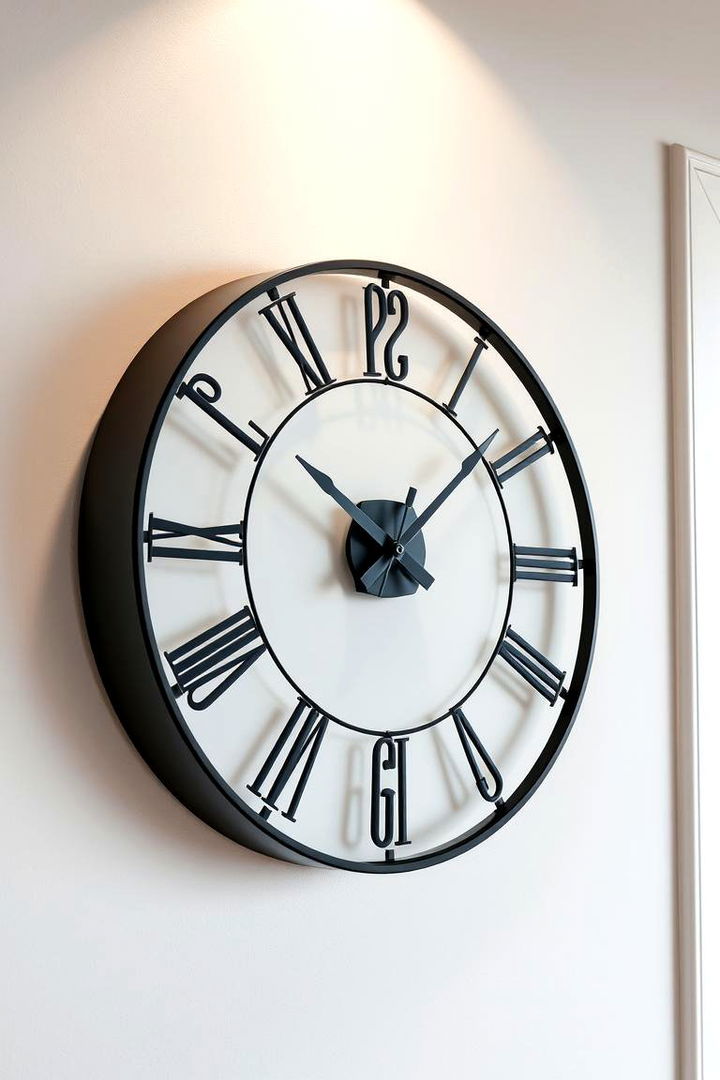 Modern Decorative Clock - 22 Entryway Wall Ideas
