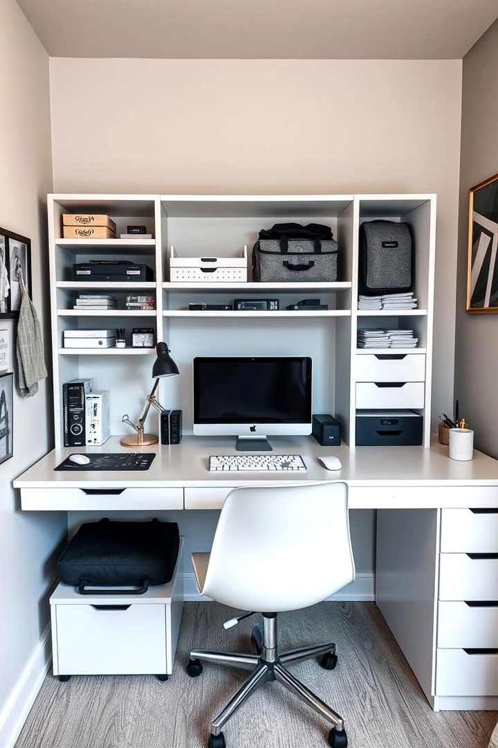 Modern Desk Organization - 22 Dorm Room Decorating Ideas