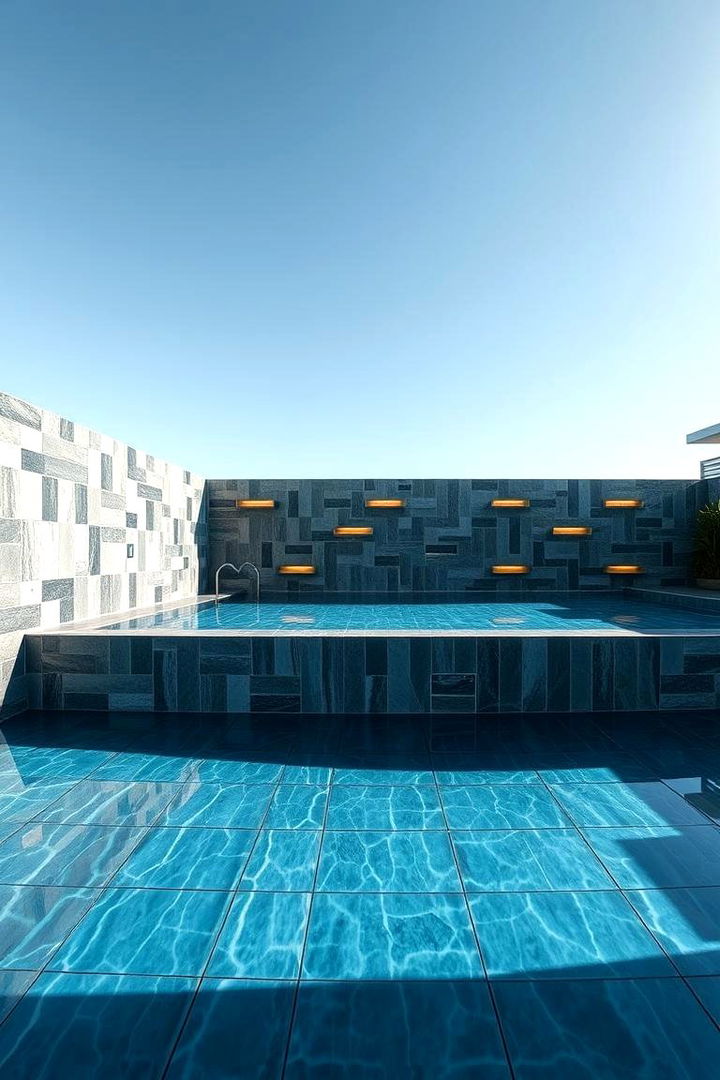 Modern Edge Innovation - 22 Pool Tile Ideas