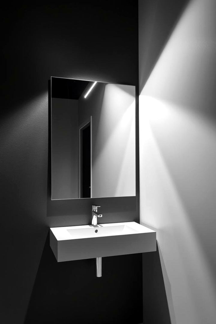 Modern Edge Spotlights - 22 Bathroom Lighting Ideas Over Mirror