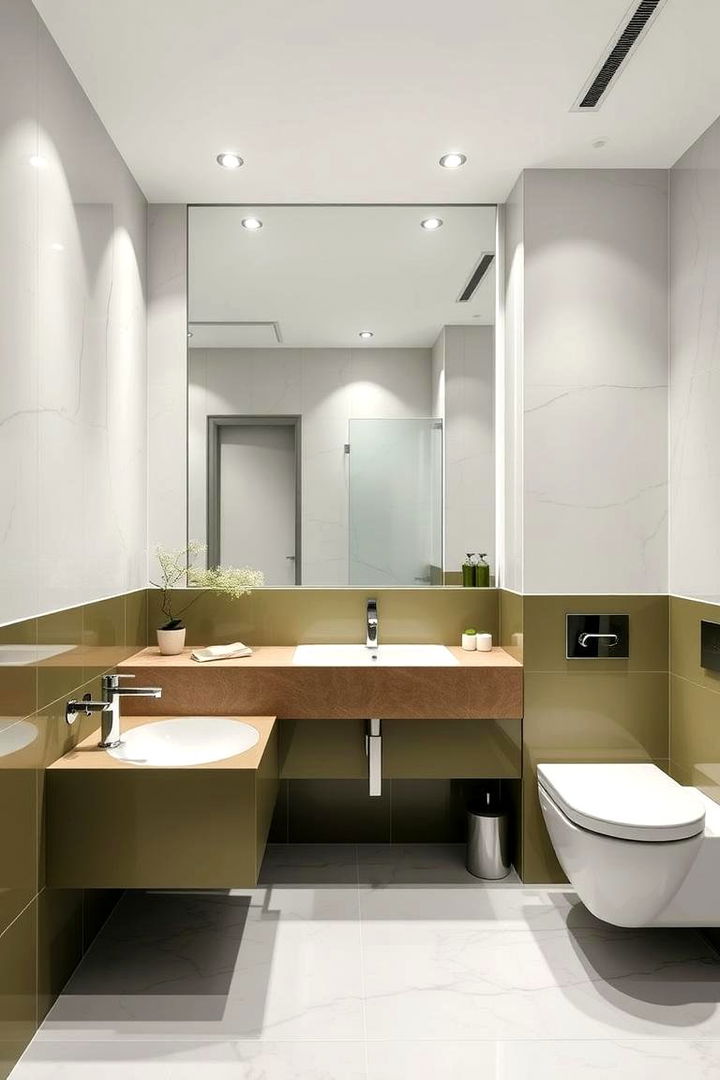 Modern Elegance Sleek Olive Bathroom Designs - 22 Olive Green Bathroom Ideas