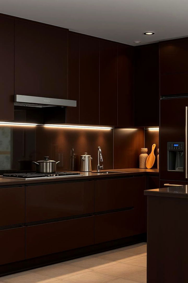 Modern Elegance in Chocolate Brown - 22 Brown Kitchen Ideas