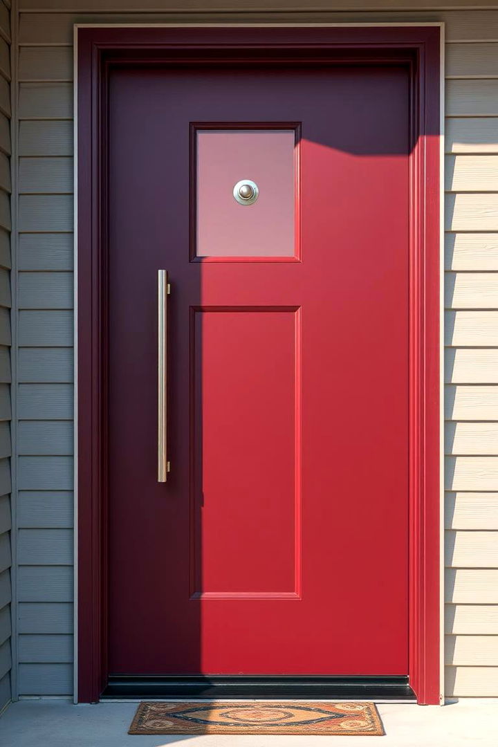 Modern Elegance with Dark Red - 22 Dark Red Front Door Ideas
