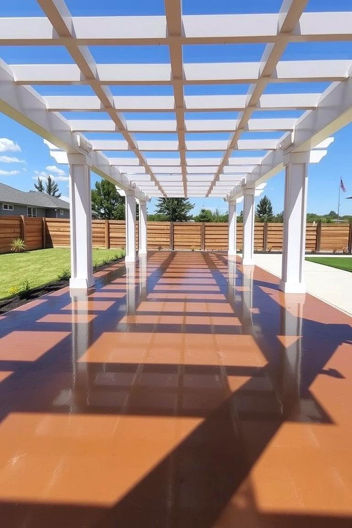 Modern Epoxy Surface - 22 Pergola Flooring Ideas
