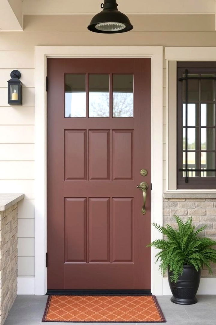 Modern Farmhouse Appeal - 22 Brown Front Door Ideas